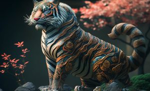 Mythological Animals of Japan Tiger Buddhist Spirit Animal