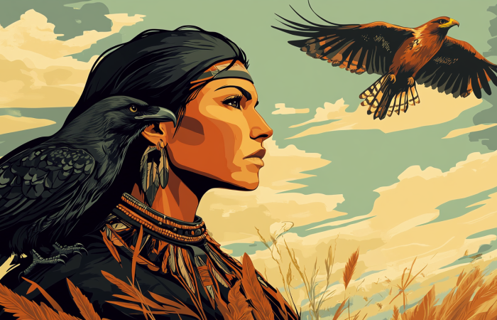 Cherokee Hawk and Crow Story