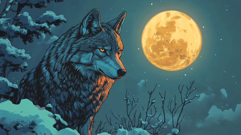 The Wolf Who Swallowed the Moon: A Native American Story About the January full Wolf Moon