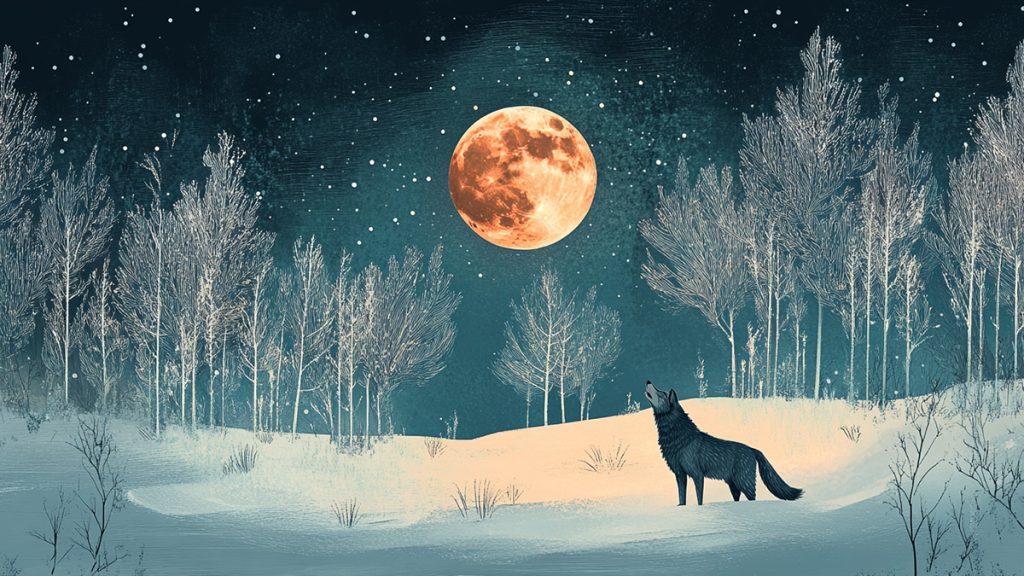 The Wolf Who Swallowed the Moon: A Native American Story About the January full Wolf Moon