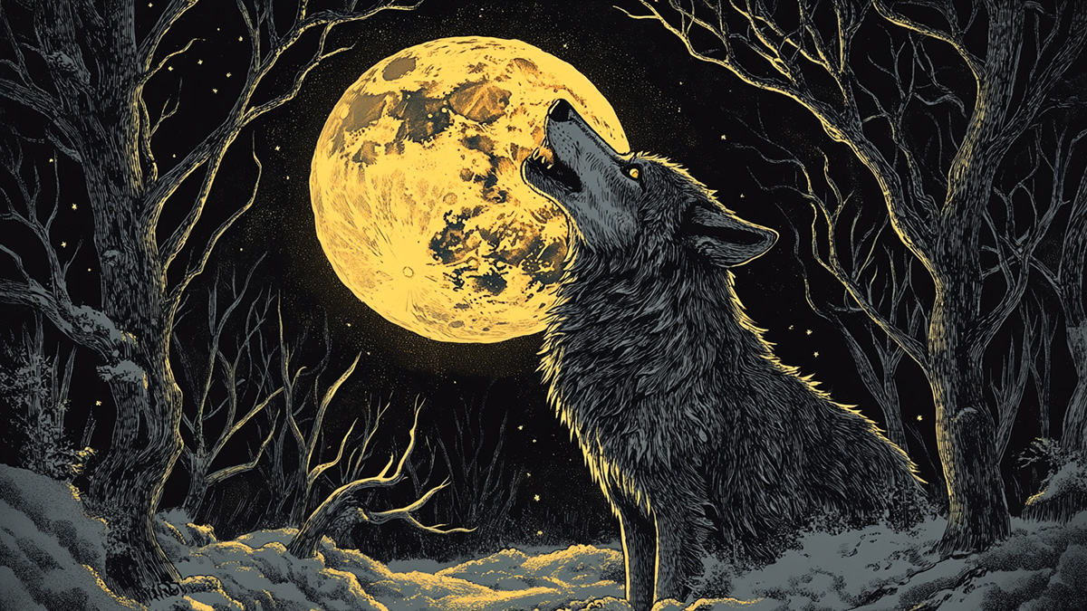 The Wolf Who Swallowed the Moon A Native American January Wolf Moon